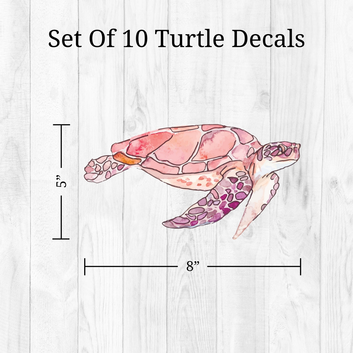 Watercolor Turtles Wall Decals