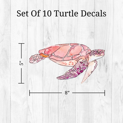 Watercolor Turtles Wall Decals