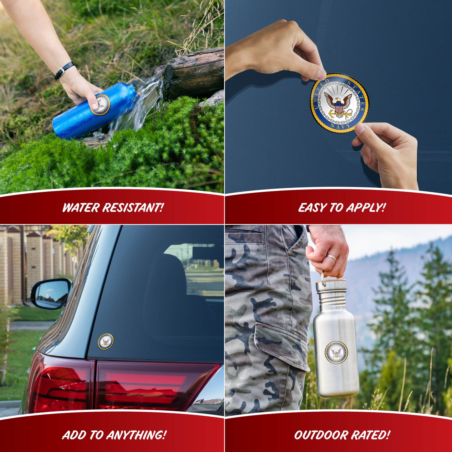 U.S. Navy Logos 4 Pc