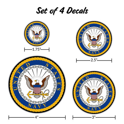 U.S. Navy Logos 4 Pc