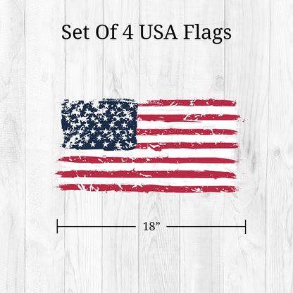 USA Flags Wall Decals
