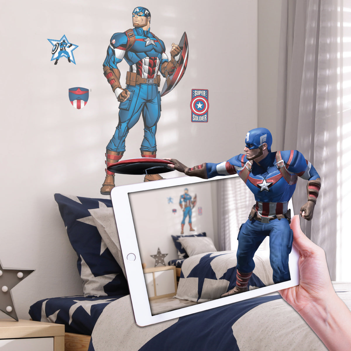 Adhésif mural Bouclier Capitan America Adhésif mural Bouclier Capitan America
