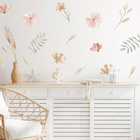 Thumbnail for Watercolor Boho Flowers Wall Decals