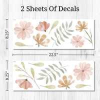 Thumbnail for Watercolor Boho Flowers Wall Decals