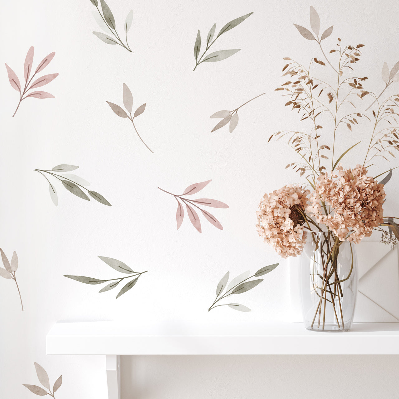 Pastel Greenery Wall Decals