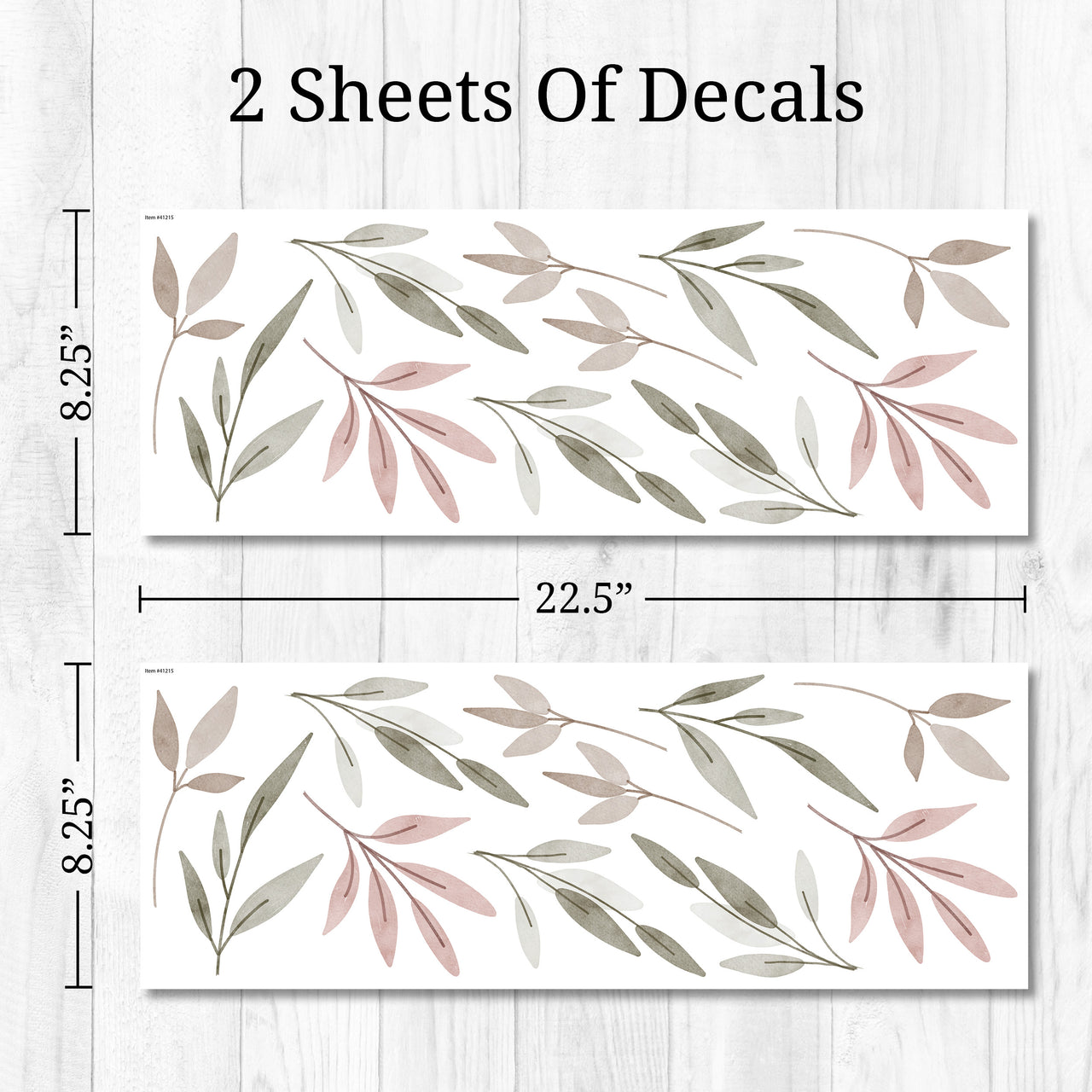 Pastel Greenery Wall Decals