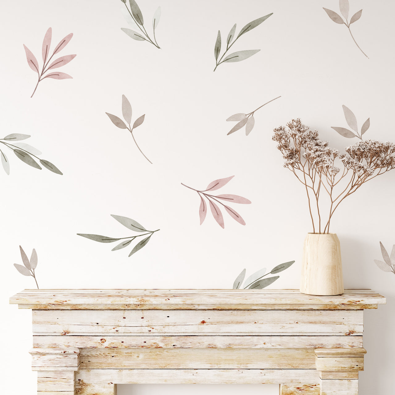 Pastel Greenery Wall Decals