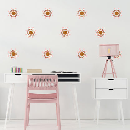 Polka Dot Sun Wall Decals