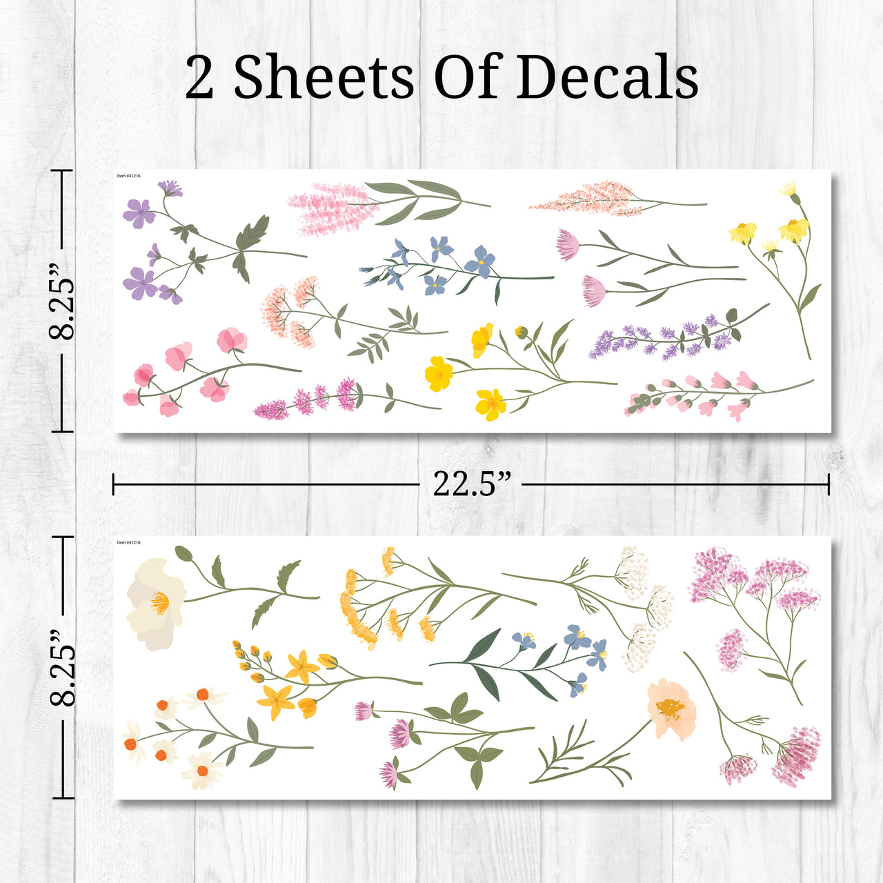 Pastel Wildflowers Wall Decals