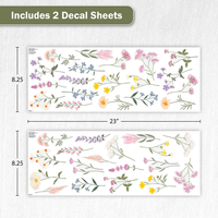 Pastel Wildflowers Wall Decals