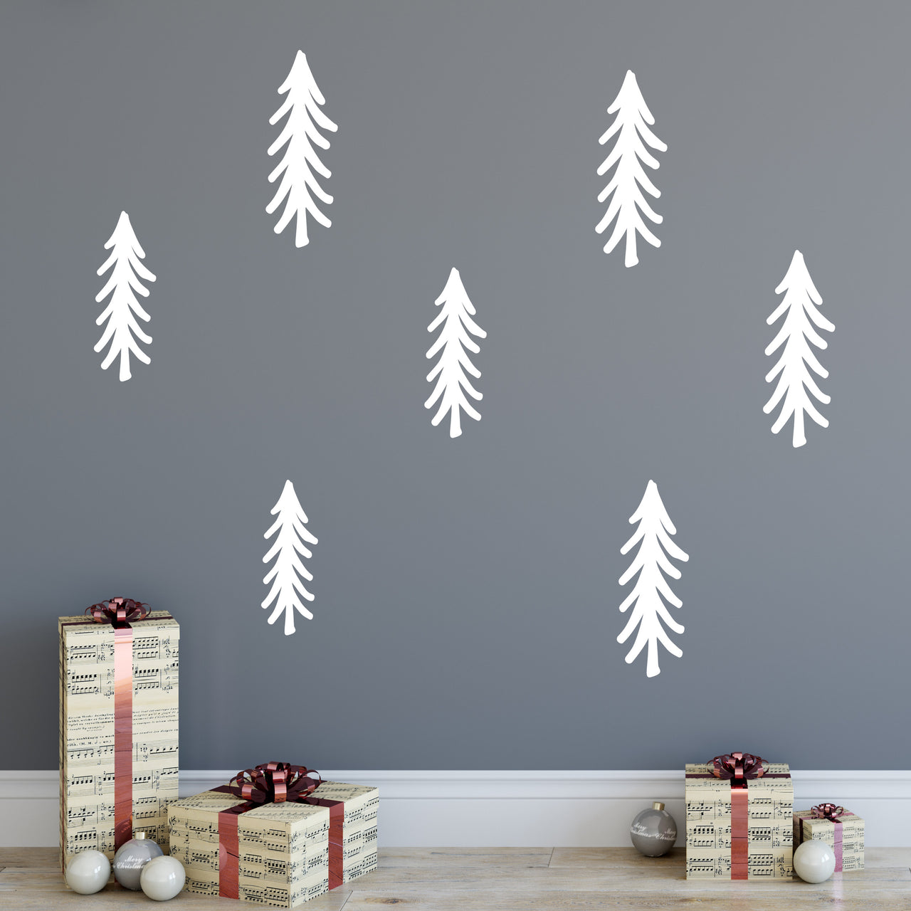 White Pine Trees Wall Decals