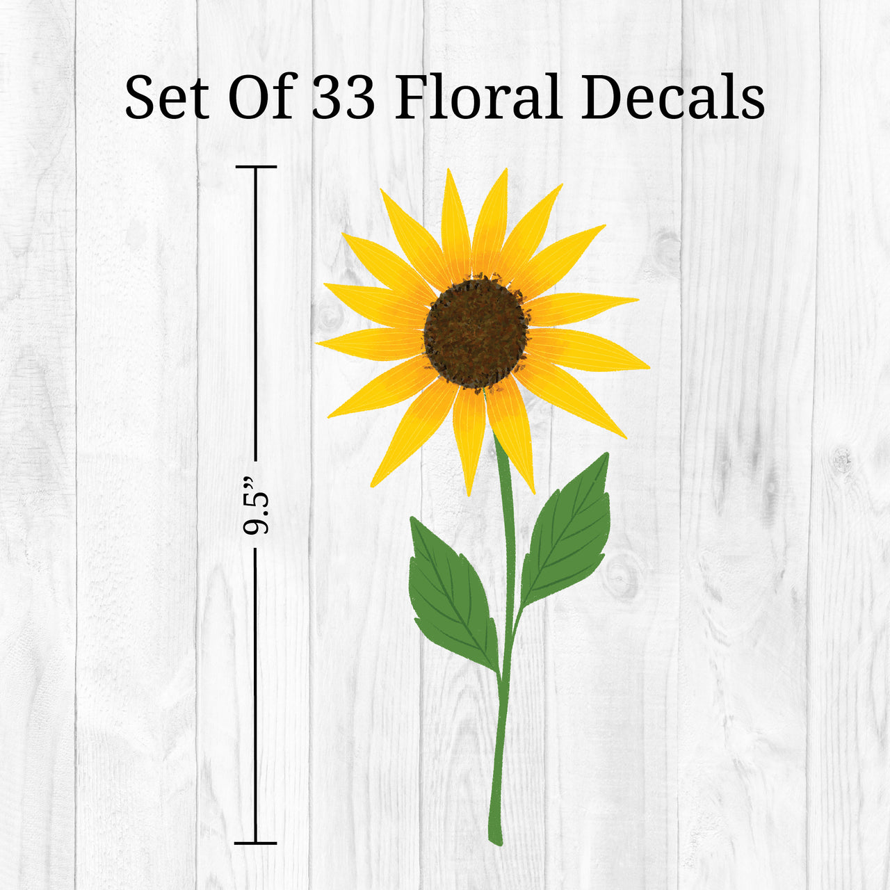 Bright Wildflowers Wall Decals