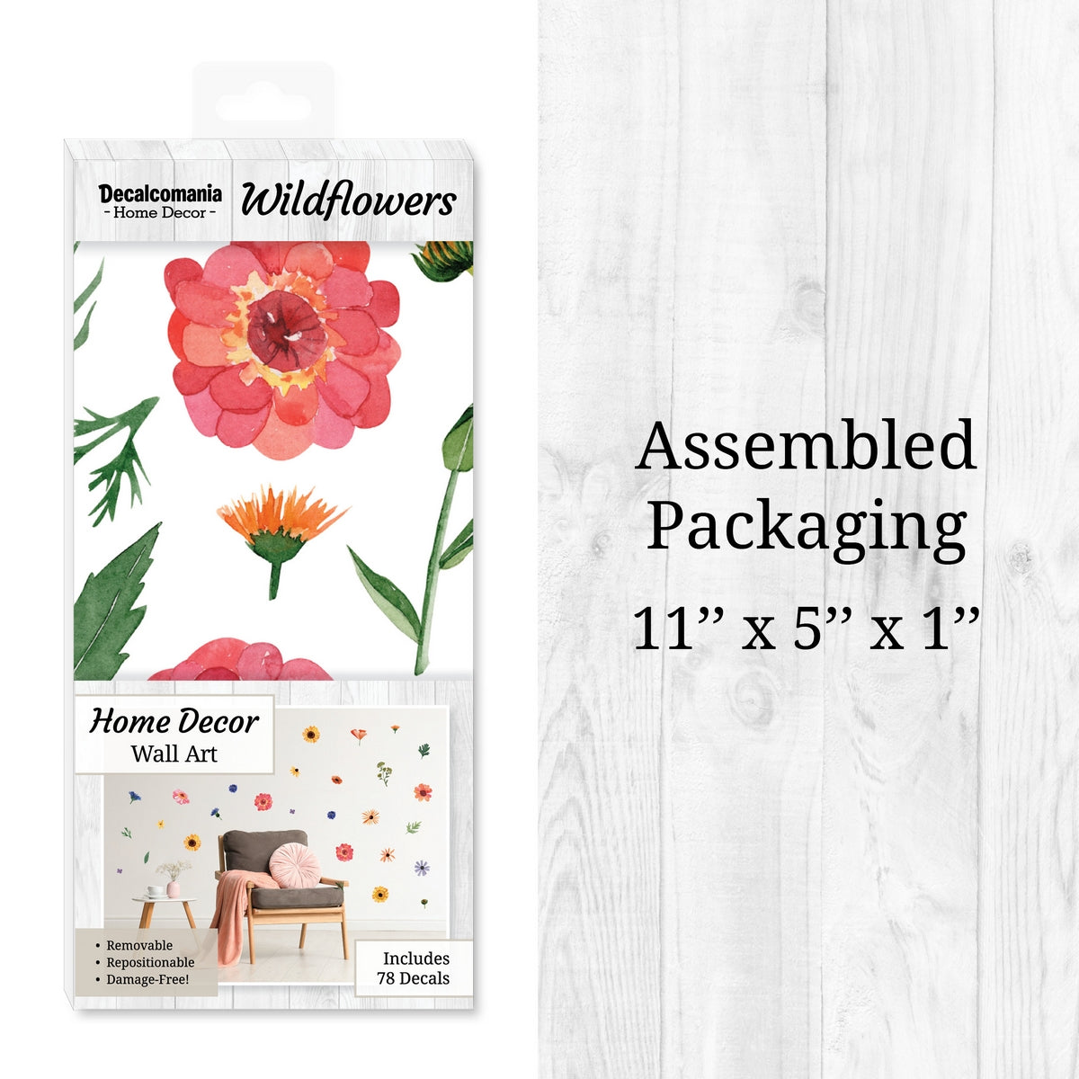 Watercolor Wildflowers Wall Decals