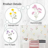 Thumbnail for Pastel Wildflowers Wall Decals