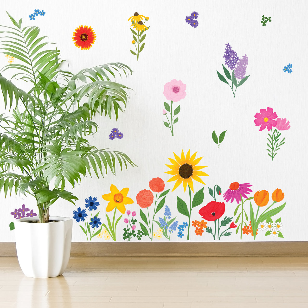 Bright Wildflowers Wall Decals