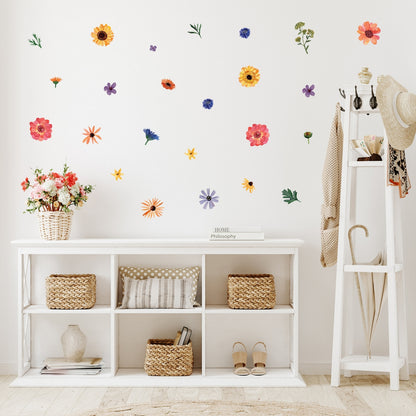 Watercolor Wildflowers Wall Decals