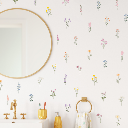 Pastel Wildflowers Wall Decals