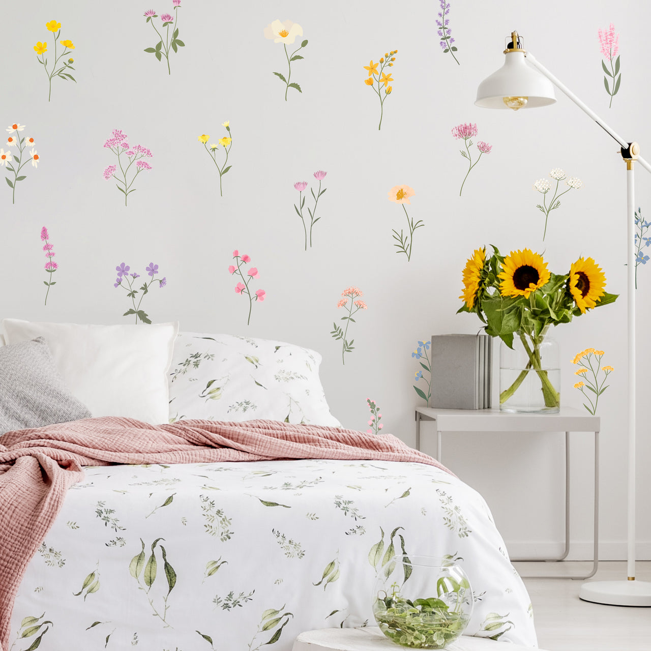 Pastel Wildflowers Wall Decals