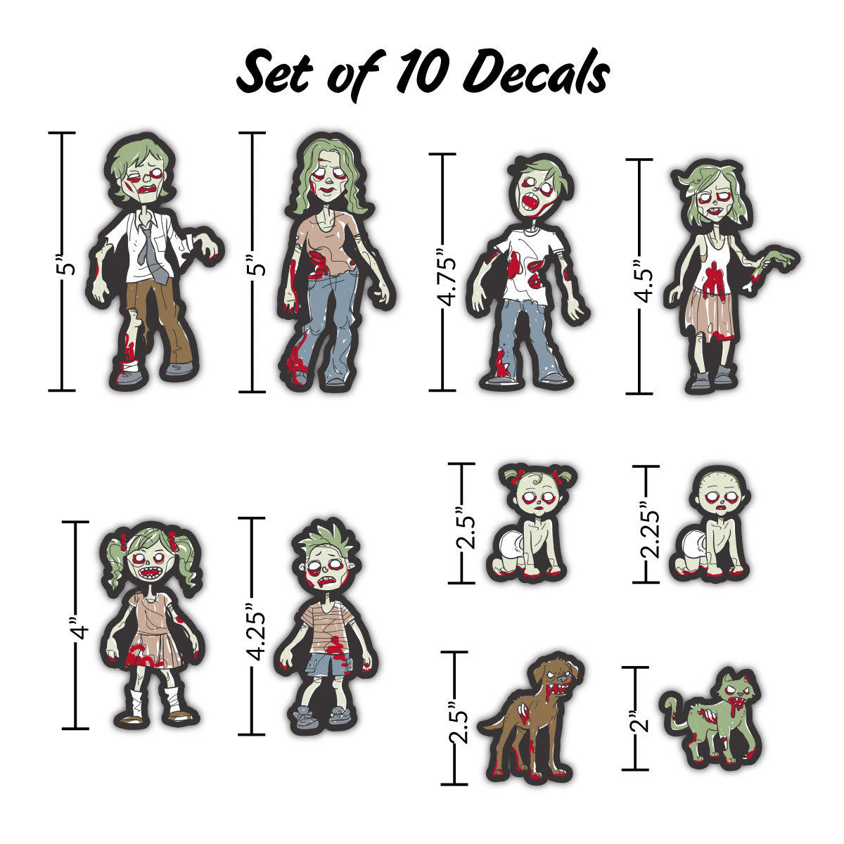 Zombie Family Stickers