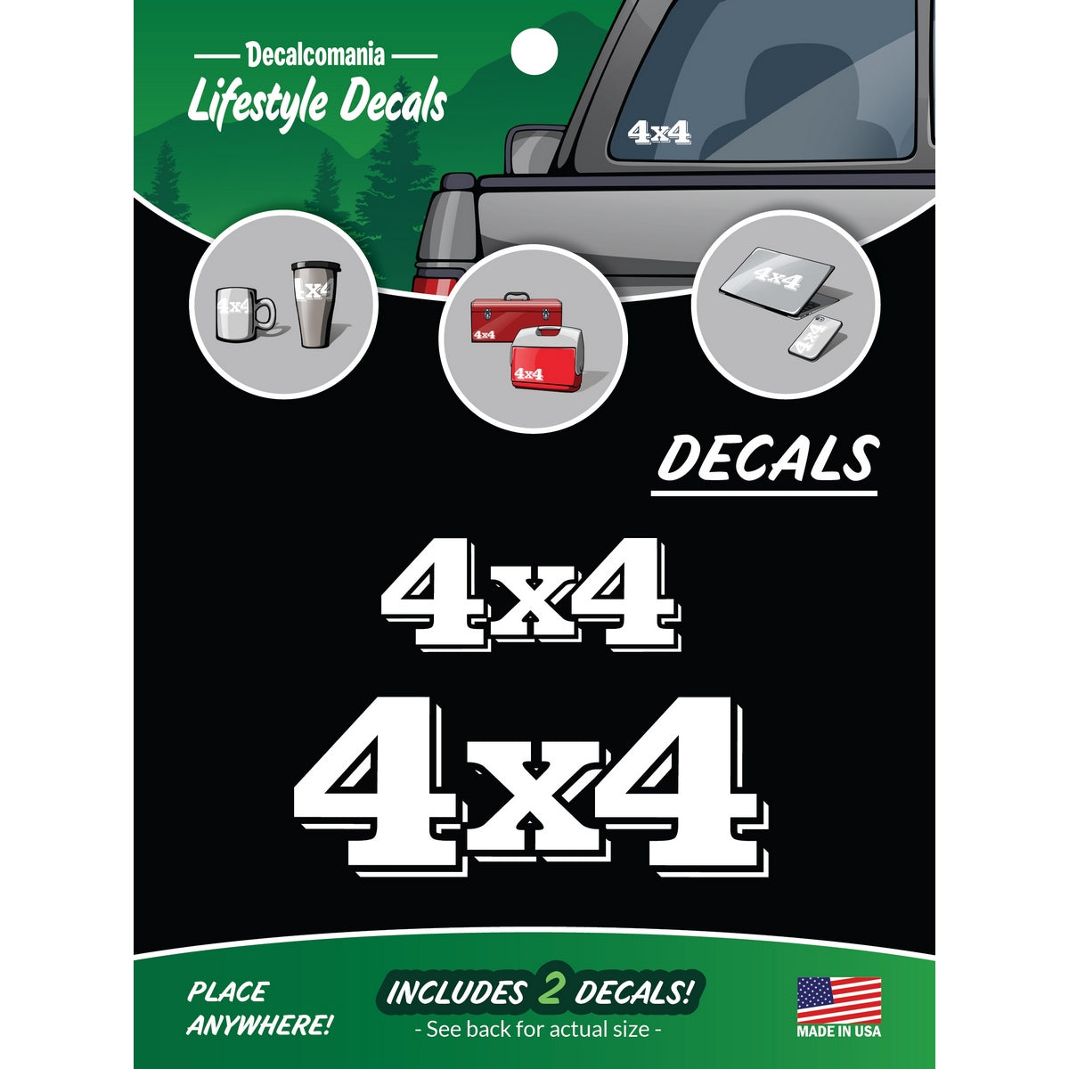 4x4 Size Stickers