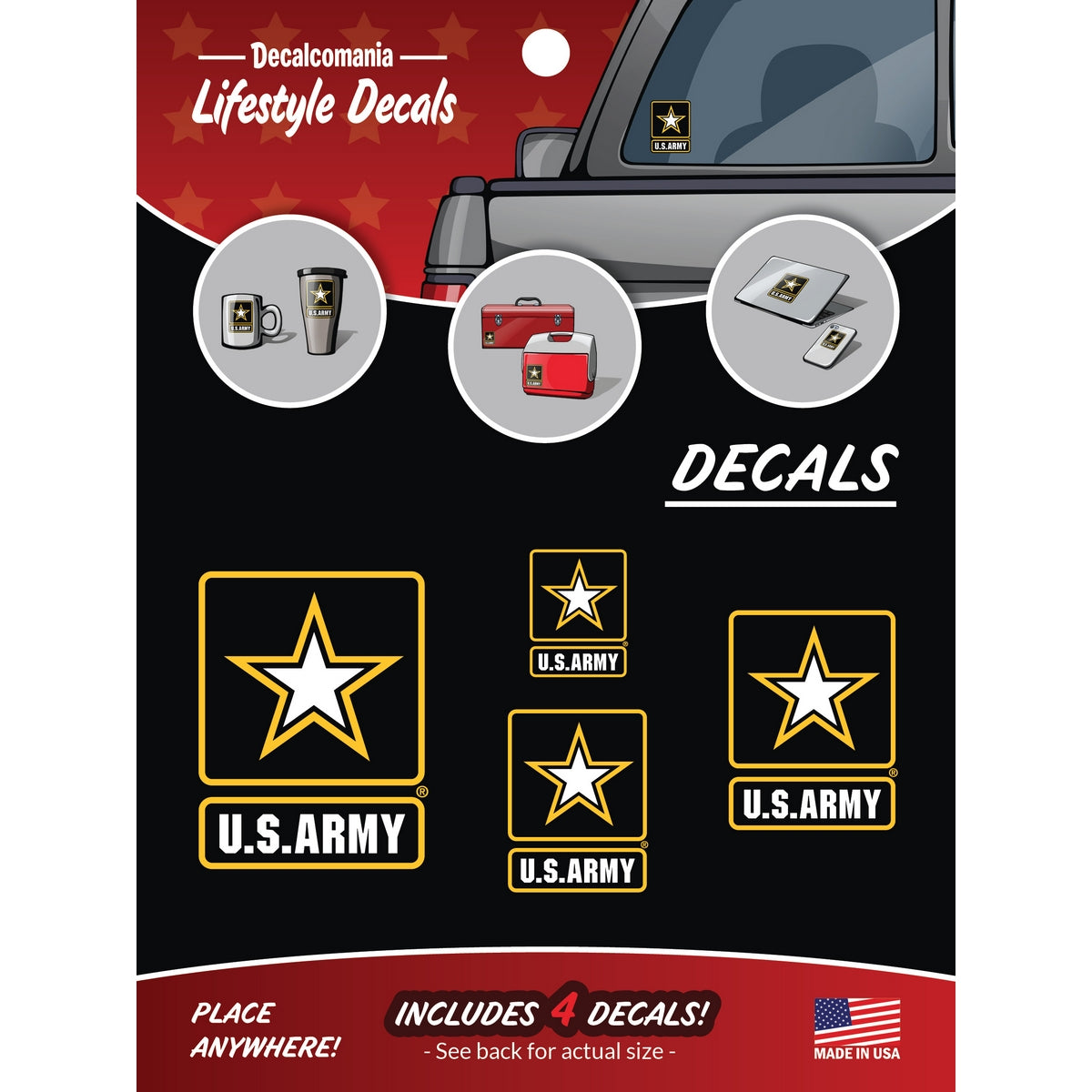 U.S. Army Logos 4 Pc