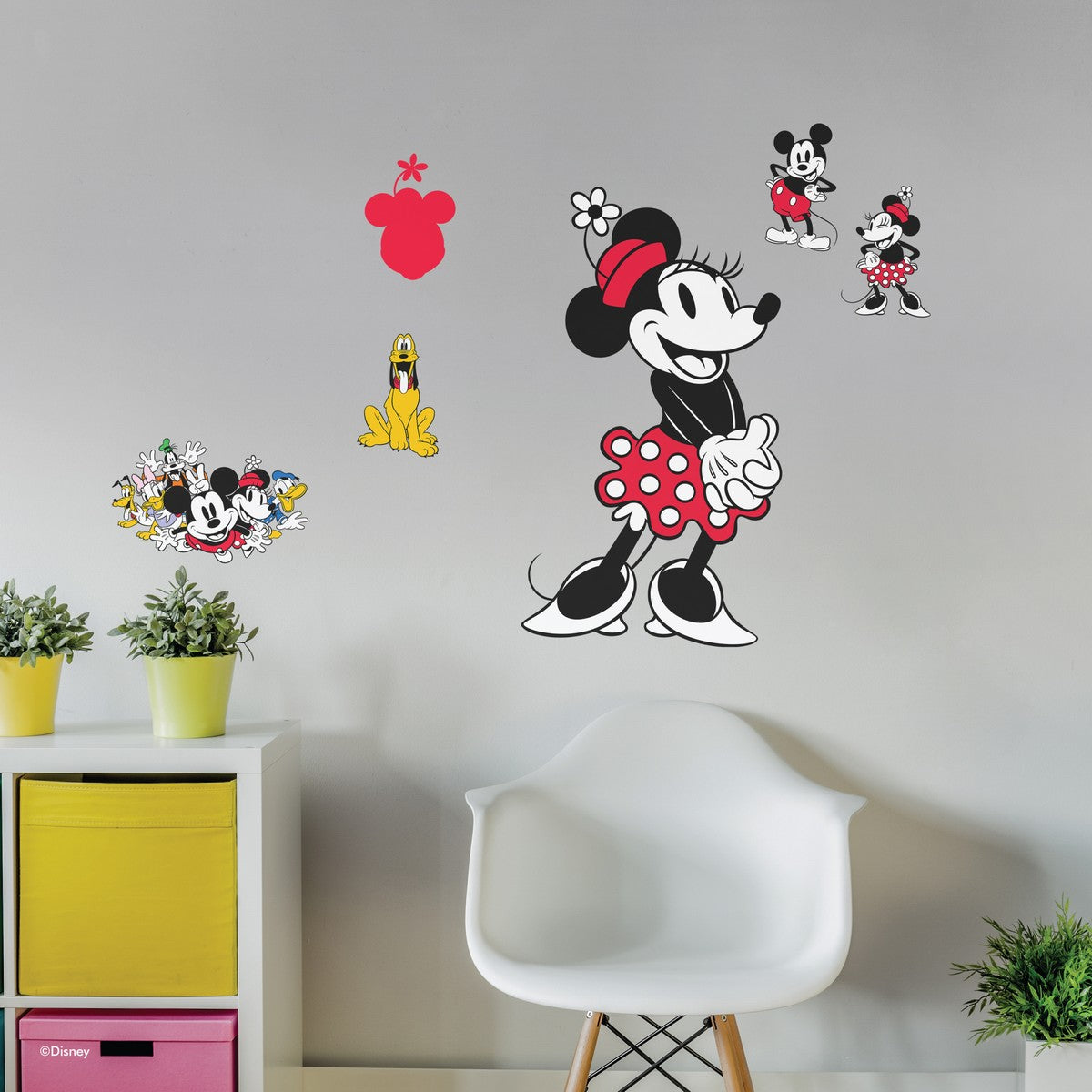 Self-adhesive Wall Sticker Disney Classic Minnie And Mickey Mouse