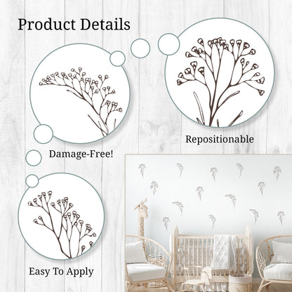 Floral Stems Wall Decals