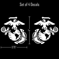 Thumbnail for Eagle, Globe & Anchor Marine Emblems 4 Pc