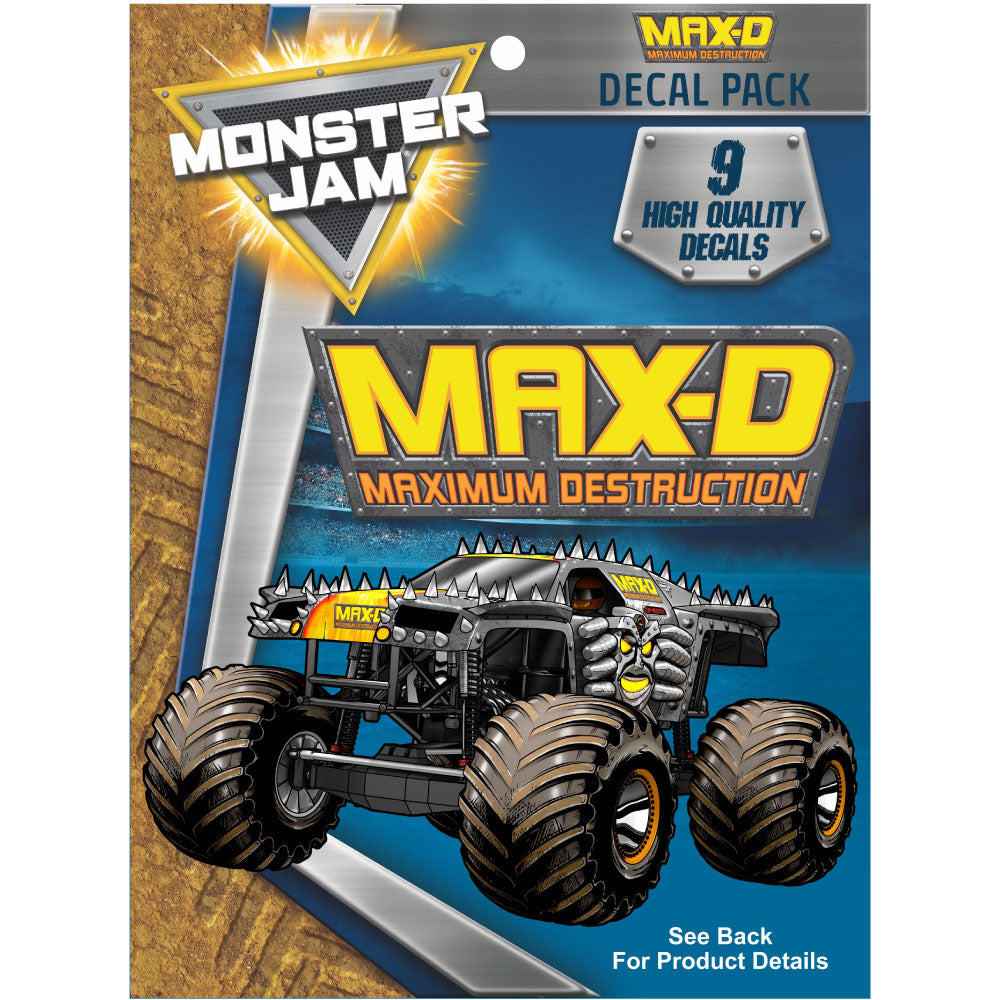 Monster Jam Max-D Decal Pack