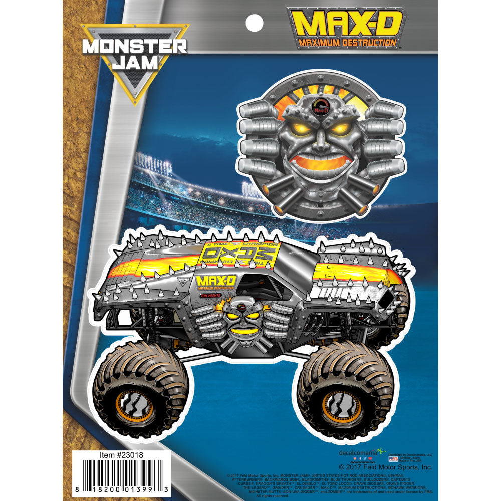Monster Jam Max-D Truck Decals