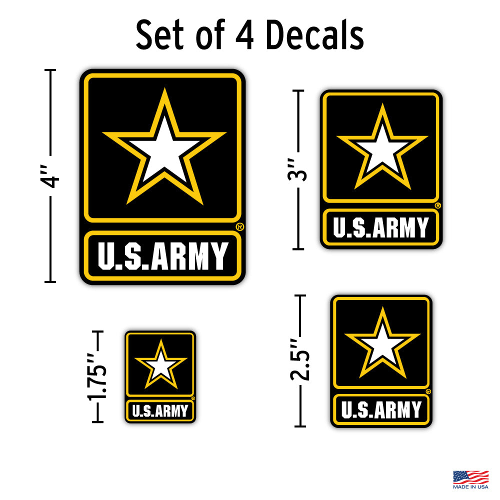 Set of 4 Army Stickers